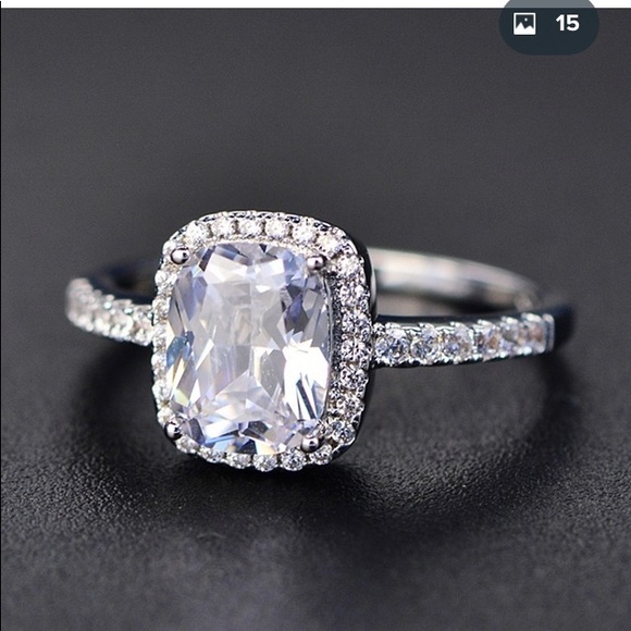 1 LEFT! Beautiful CZ Statement Engagement Ring - Picture 2 of 7